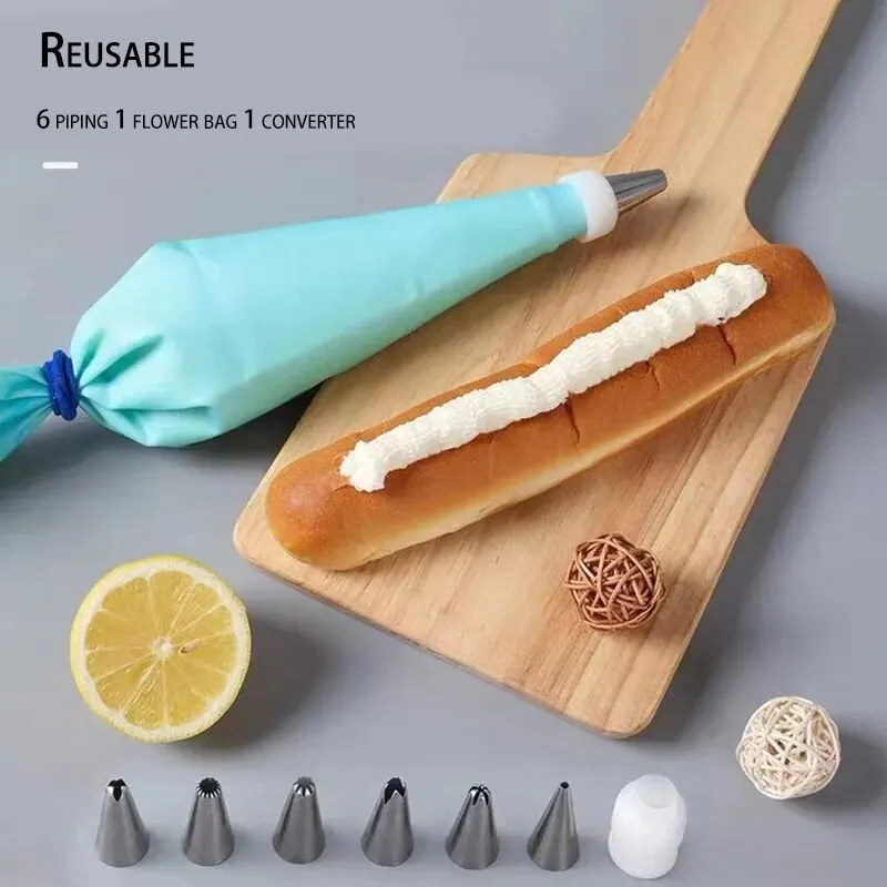Cake Decorating Tip Set Stainless Steel Cream Nozzle Pastry Tools for Baking