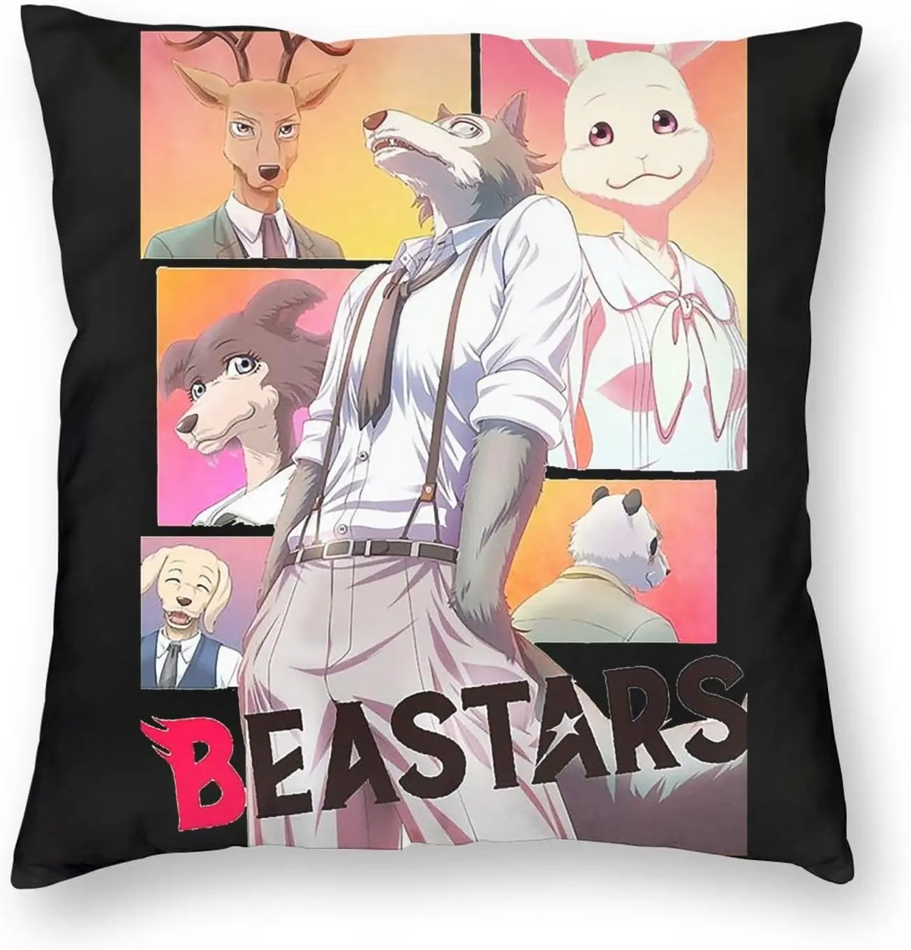 Fodere Per Cuscini Beastars Federe Per Cuscini Fodere Decorative Per Anime Quadrate Cuscino 45X45Cm