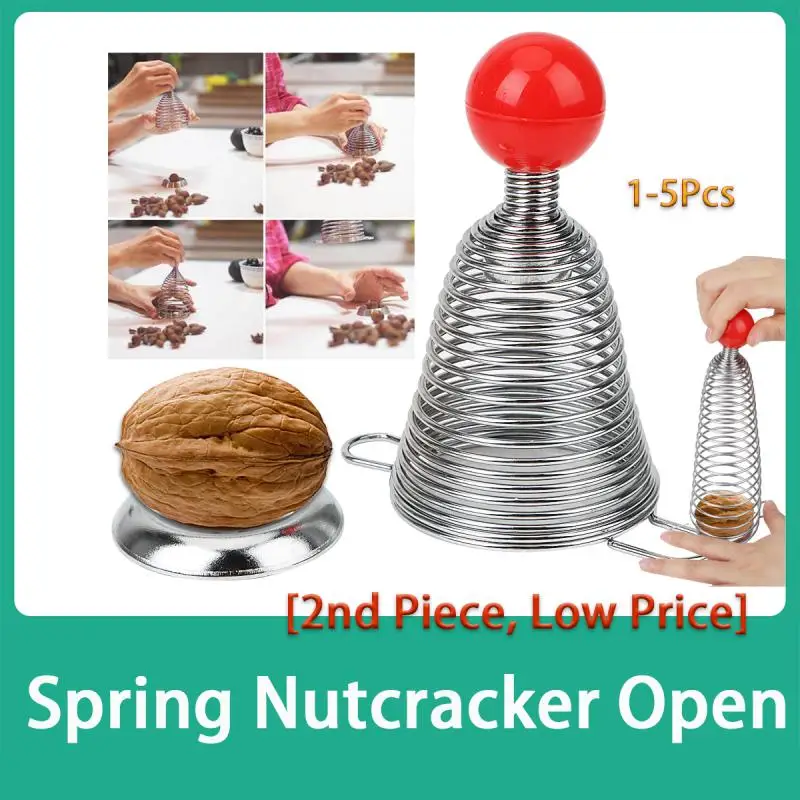 

Креативный металлический пружинный гайковерт, Открытый гаджет, Артефакт грецкого ореха, гайковерты из нержавеющей стали, открытые профессиональные инструменты для орехов