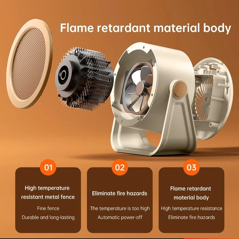 New Warm Air Blower Portable Desktop Hot Air Blower Mini Fan Stove Warm Heater Low Noise Energy Saving Heater