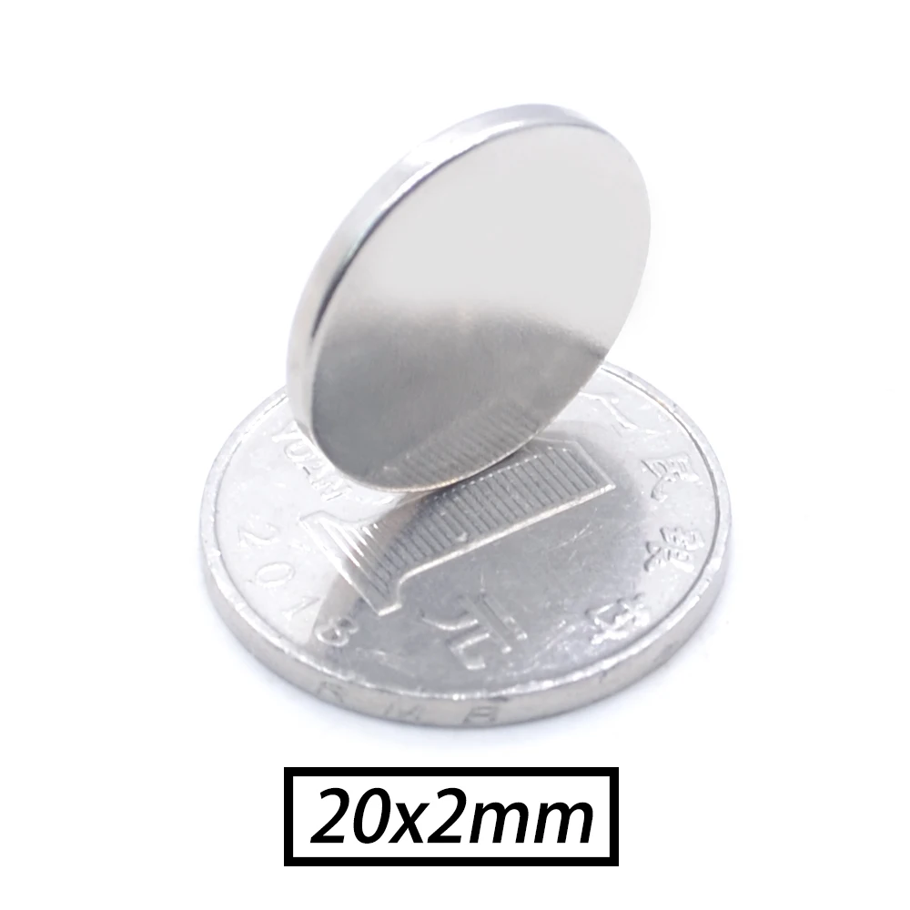 2-50Pcs N35 Round Magnet 20x1 20x2 20x3 20x4 20x5 Neodymium Magnet Permanent NdFeB Super Strong Powerful Magnets 20*2 20*3 20*5 neodymium magnets round magnets