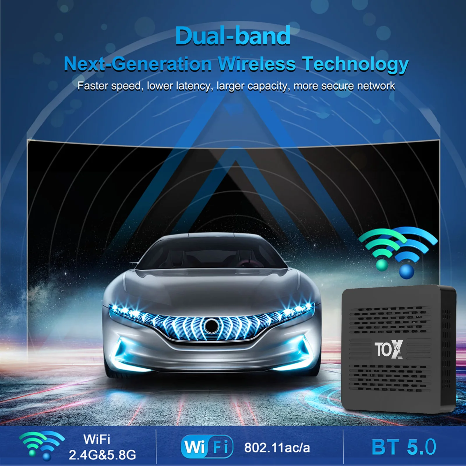 TOX4 Android 13 TV Box RK3528 2.4G 5G Dual Wifi BT5.0 4K USB3.0 4GB 32GB 1000M Set Top Box Medai Player PK TOX3