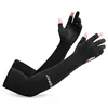 Sun Protection Gloves Arm Sleeves Summer Ice Silk Sleeves Driving and Riding Non-slip Fishing Ice Sleeves Half-finger Gloves 4