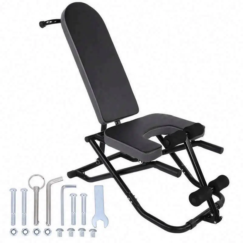 Sit up Folding Bench Inversion Chair Home Fitness Table Chair Bench Dumbbell Black Eco-friendly Carton Unisex Modern Indoor