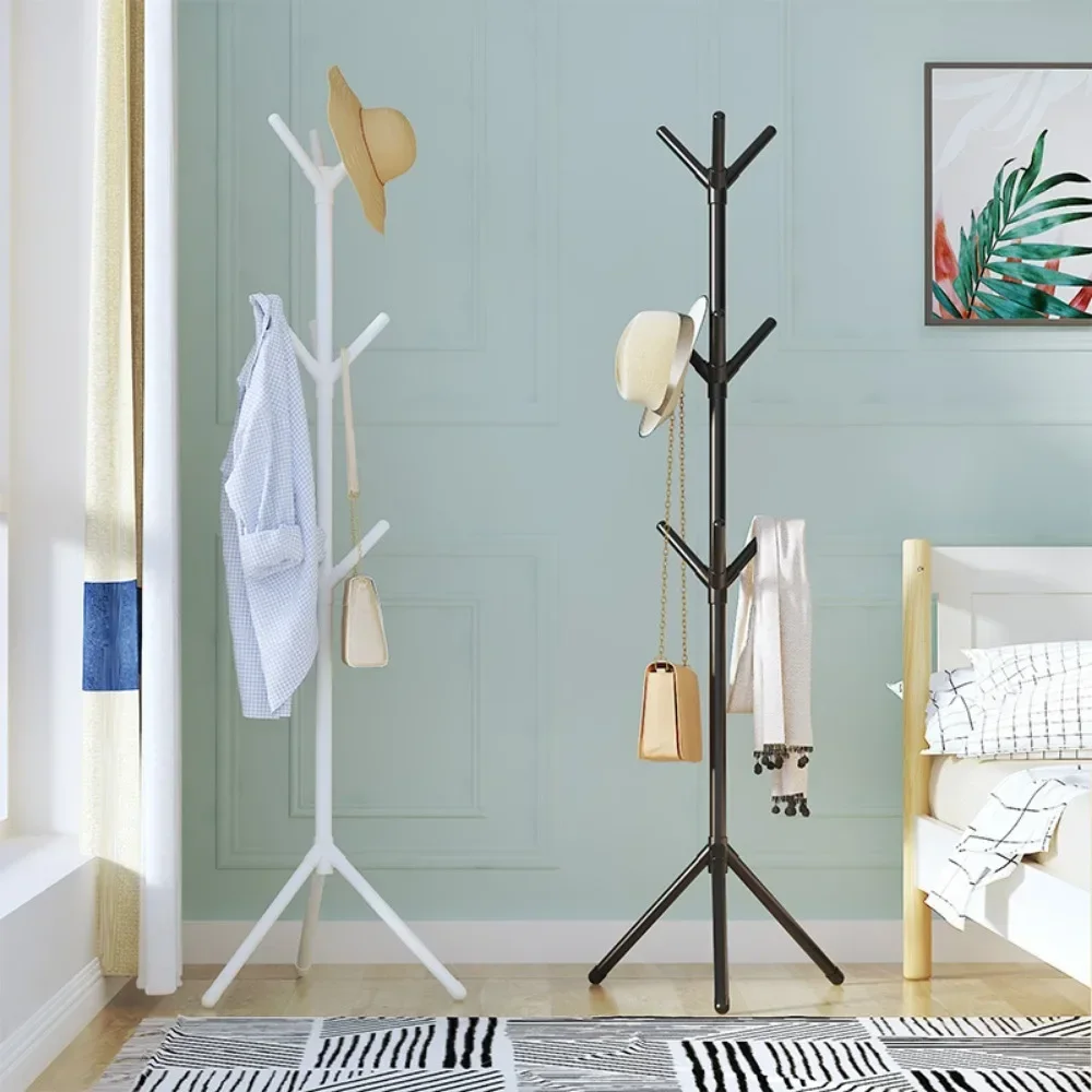Standing Coat Rack Hook Household Clothes Hanger Floor Standing Bedroom Clothing Storage Rack Save Space Clothing Stand