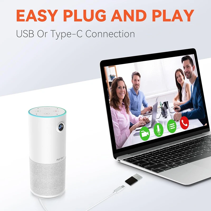 NUROUM C10 Audio Video All In One Camera Built in Speaker & Microphone 1080p Hd Ptz Conference Camera