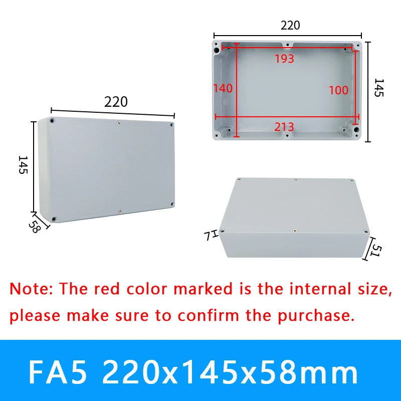 Waterproof Aluminum Electronics Housing - IP67 Outdoor Metal Junction Box