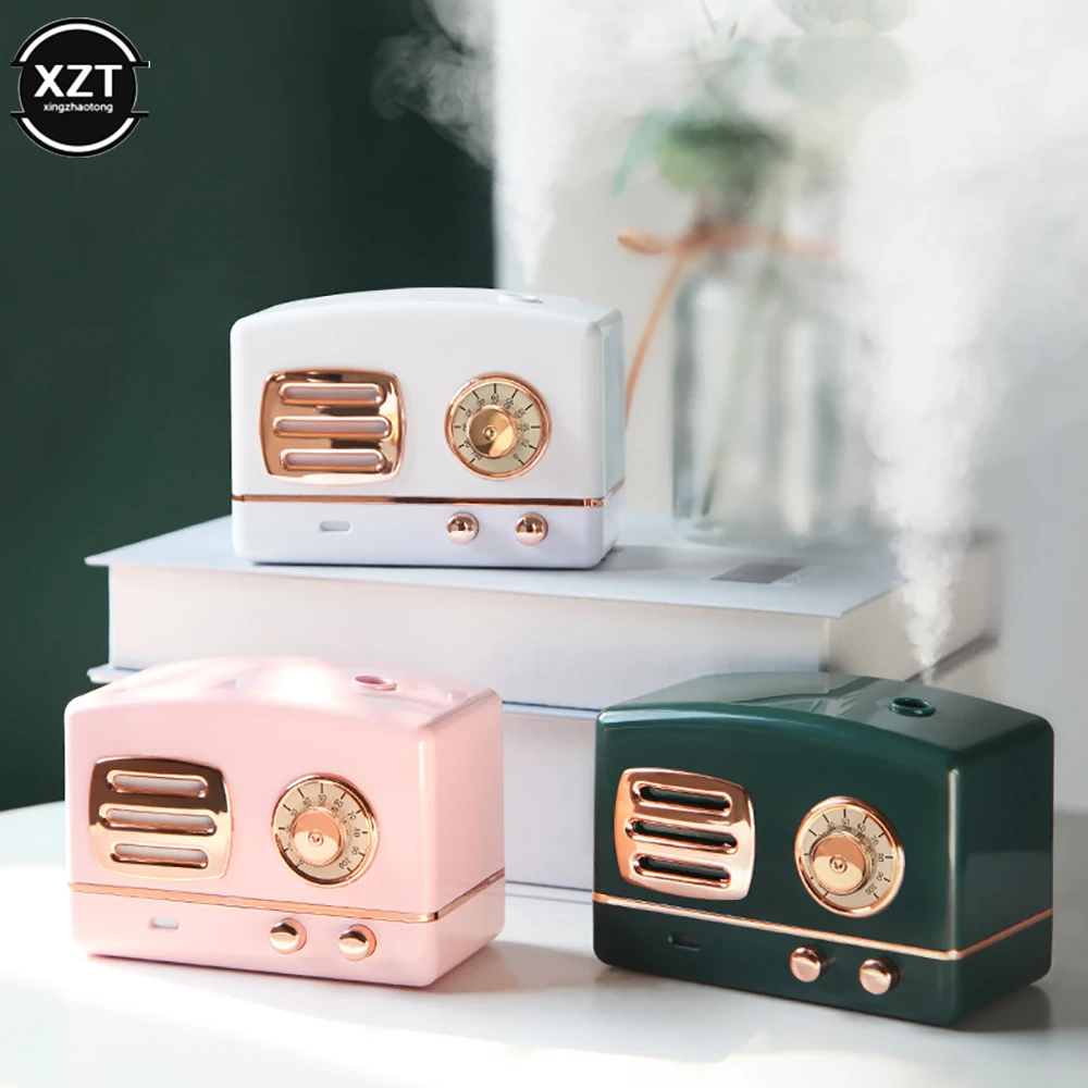 Retro Radio Shape Large Capacity Portable USB Desktop Electric Air Humidifier Mist Maker Aroma Essential Oil Diffuser for Home air humidifier