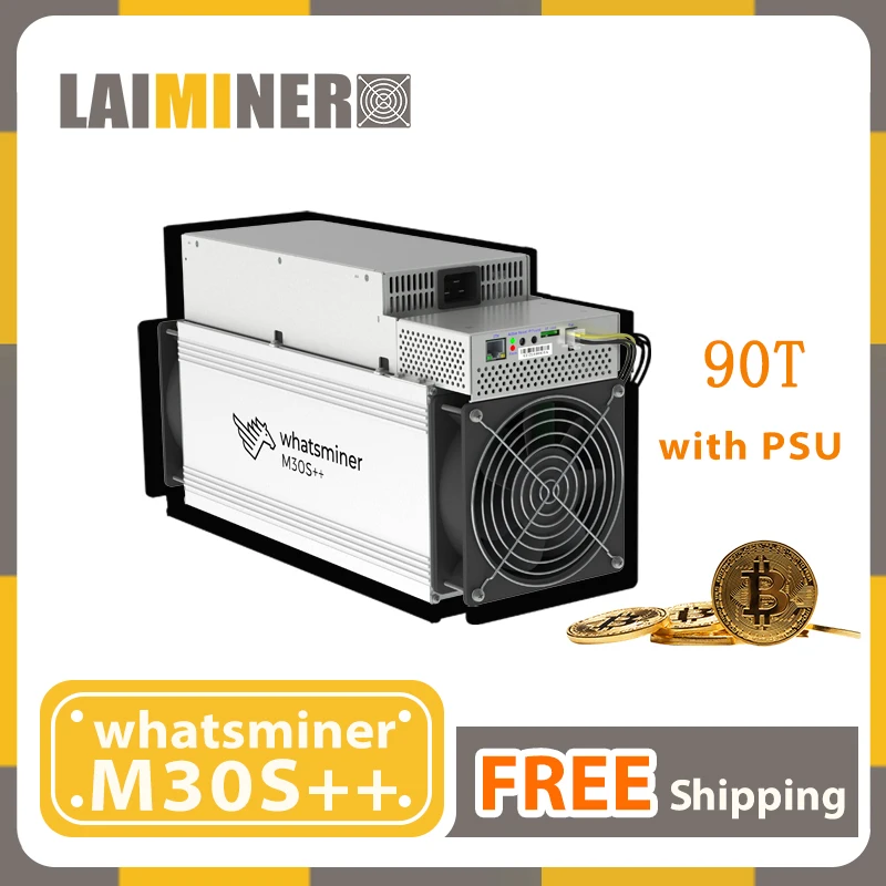 Spedizione Gratuita Whatsminer M30S ++ Miner 90T Btc Crypto Miner Più Economico 3344W ± 10% Bitcoin Btc Rispetto A Antminer T19 S19