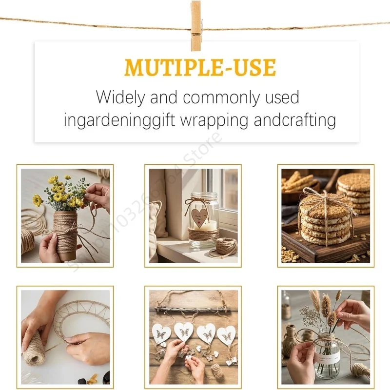 Jute Twine Braided Burlap Strings for DIY Wedding Party Home Decor