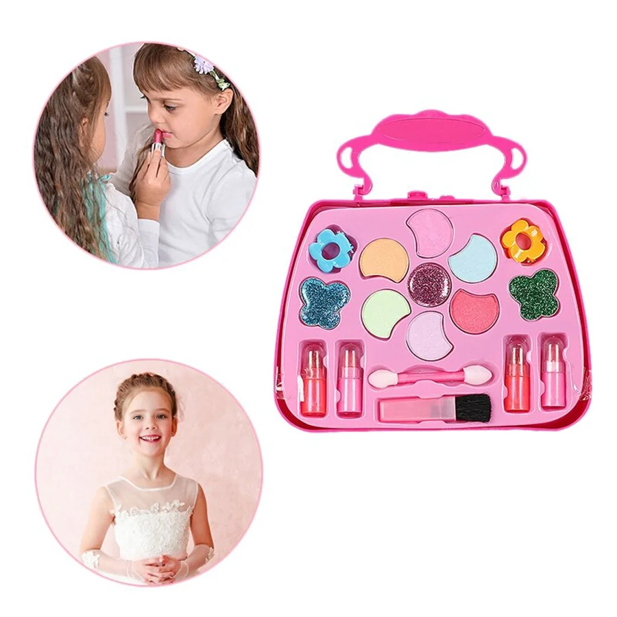 Kids Makeup Kit Girl Washable Kids Makeup Kit Girl Toys Real Little Girls Children Princess Play Makup makeup toy princess pretend toys cosmetics set