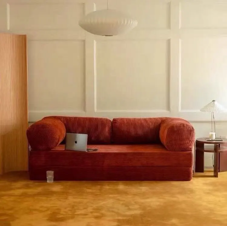 2025 New EU Warehouse Vacuum Compression Sofa 200*100*70cm Sofa Bed Corduroy Jacket Removable Placement 5-7 Days Delivery photo review