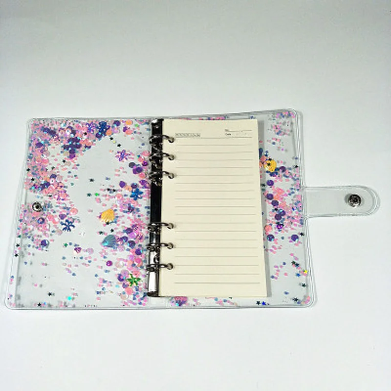 1Pc Colorful Transparent Plastic Clip File Folder A5/A6 Notebook Binder Planner Agenda Notepad Cover Case School Office Supplies