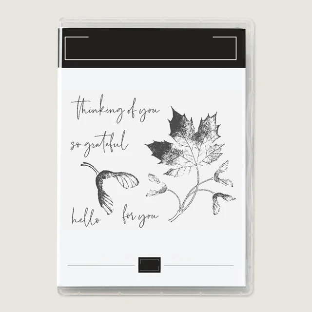 Autumn Greetings Stamps and Dies Set for Card Making,Clear Stamps and Metal  Cutting Dies Sets for Scrapbooking DIY Album Card Making Supplies