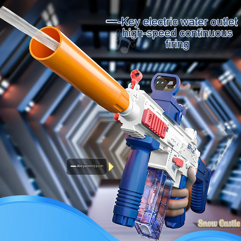 2024 New Summer Hot M416 Water Gun Electric Pistol Shooting Toy Full Automatic Outdoor Beach Toy For Kids Pistola De Agua Gift 4