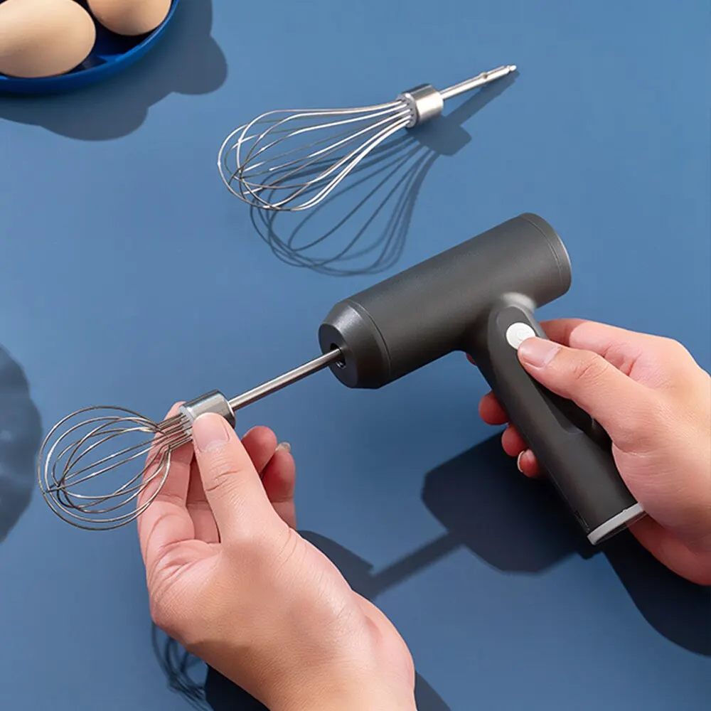 Wireless Electric Food Mixer with 3 Speed Settings - Portable Kitchen Tool