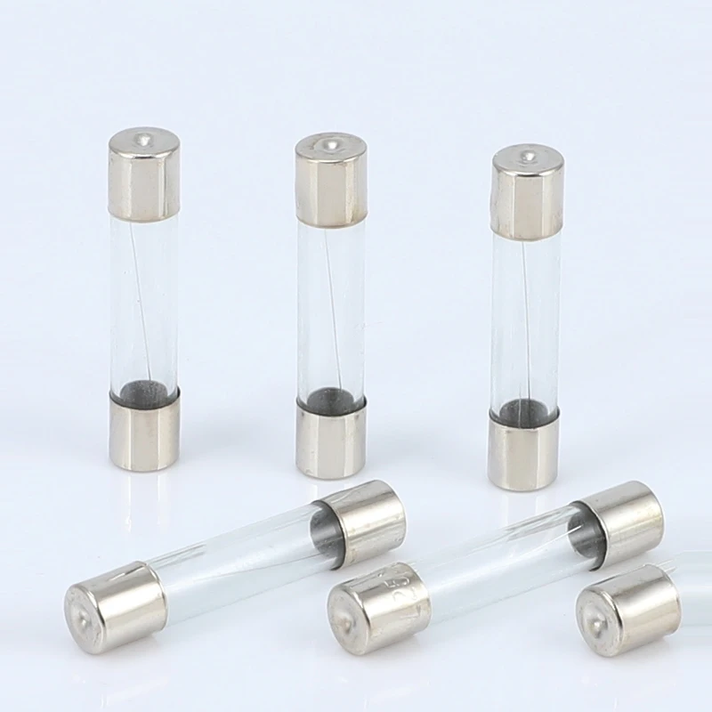 Glass Tube Fuse Holder Bakelite Fuse Holder High Temperature Resistant With Glass Tube 5x20 6x30 Black Knob M12 M14 Nut Fuse Holder 250V 10A