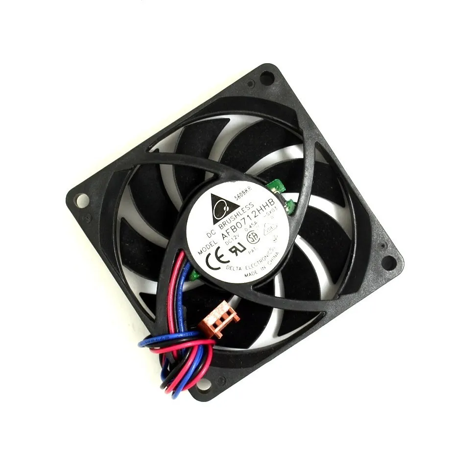 Dupla Bola Rolamento Ventilador de Refrigeração Dissipador de Calor para Delta Afb0712hhb 12v 7cm 70 mm 7015 0.45a Fios Novo 1pc - Imagem 2
