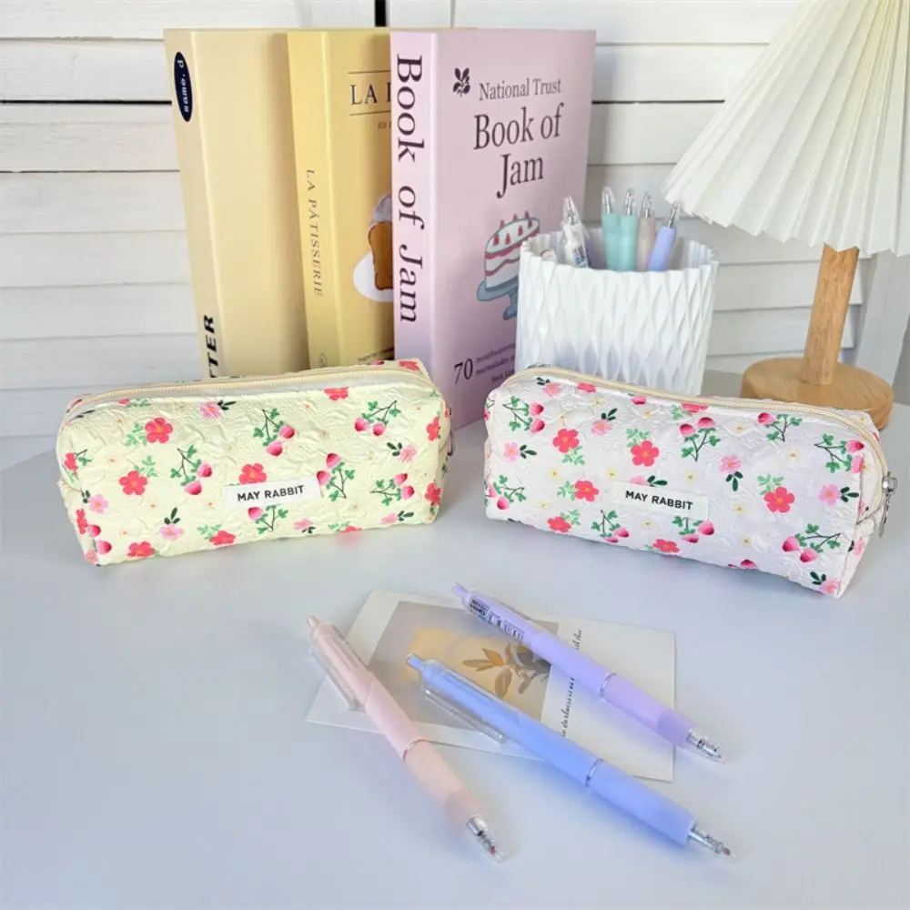 جديد الأزهار القلم حقيبة متعددة الوظائف طالب مقلمة...