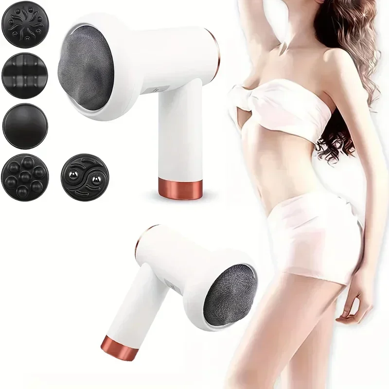 Belly Massager To Remove Fat Cellulite Remover Massager Electric Fat Sculpting Handheld With 5 Heads For Abdominal Belly Neck