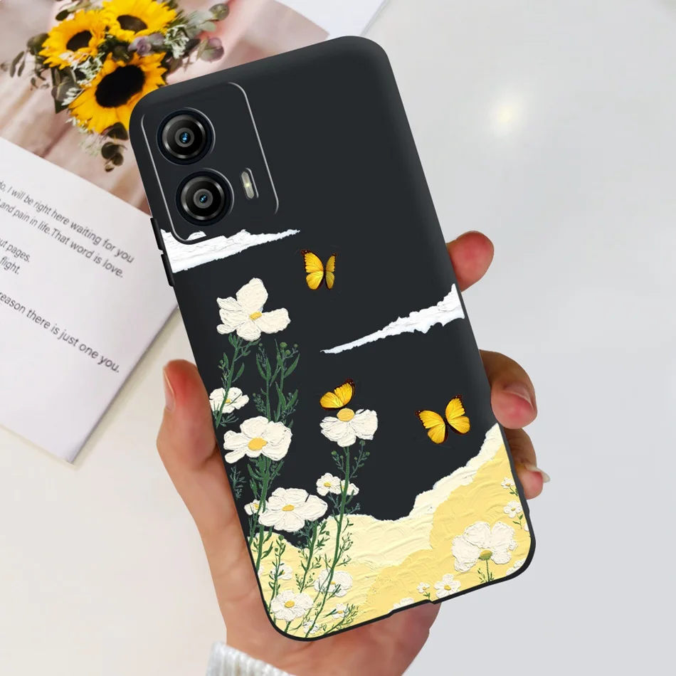 Stylish Pattern Soft TPU Shockproof Black Silicone Phone Case