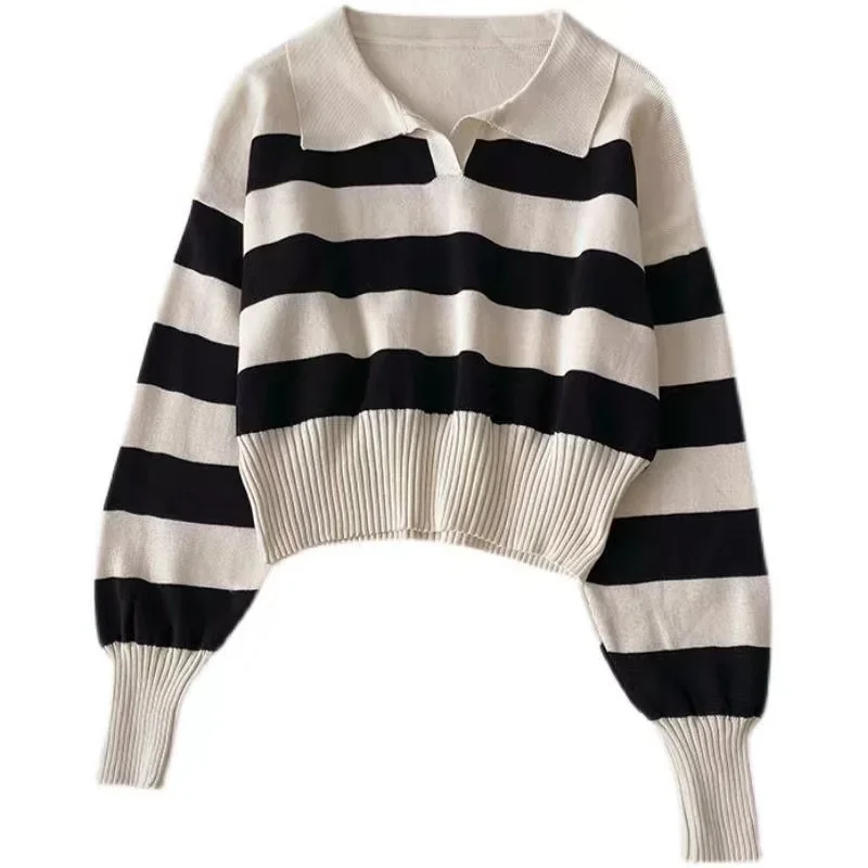 Women Ladies O-Neck Long Sleeve Knit Top Sweaters Shirts Loose Blouse - Image 4