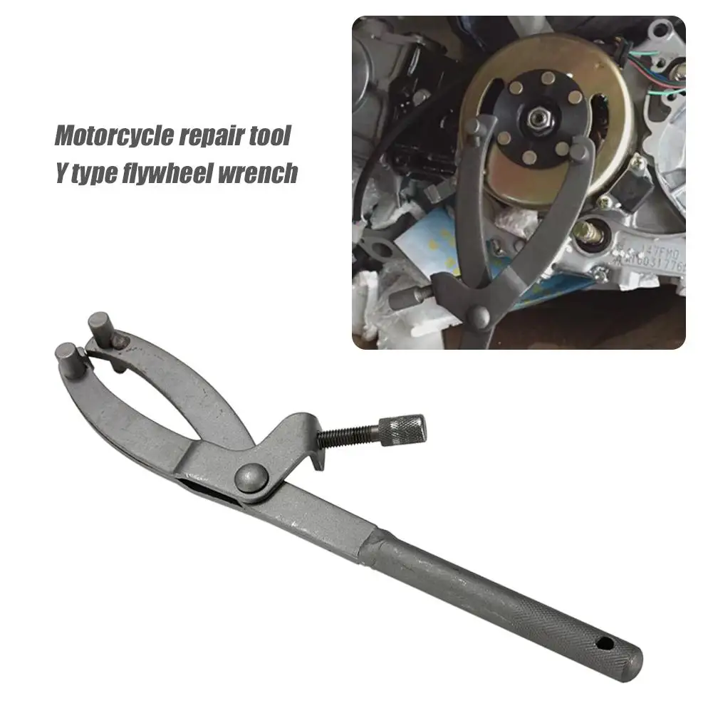 Flywheel Caliper Repair Tool TXSD Flywheel Wrench Scooter Belt Pulley Motor Fixed Card 
