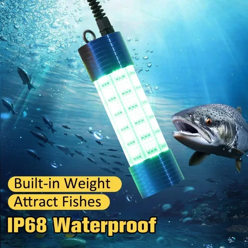 Lampe LED étanche verte 150V pour attirer poissons et calmars en pêche maritime nocturne