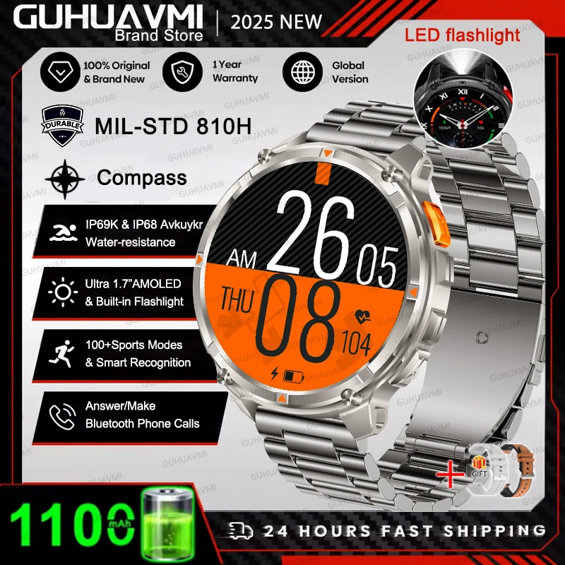 ตัวเลือกสินค้า สมาร์ทวอทช์ GPS กันน้ำ 10ATM สำหรับผู้ชาย