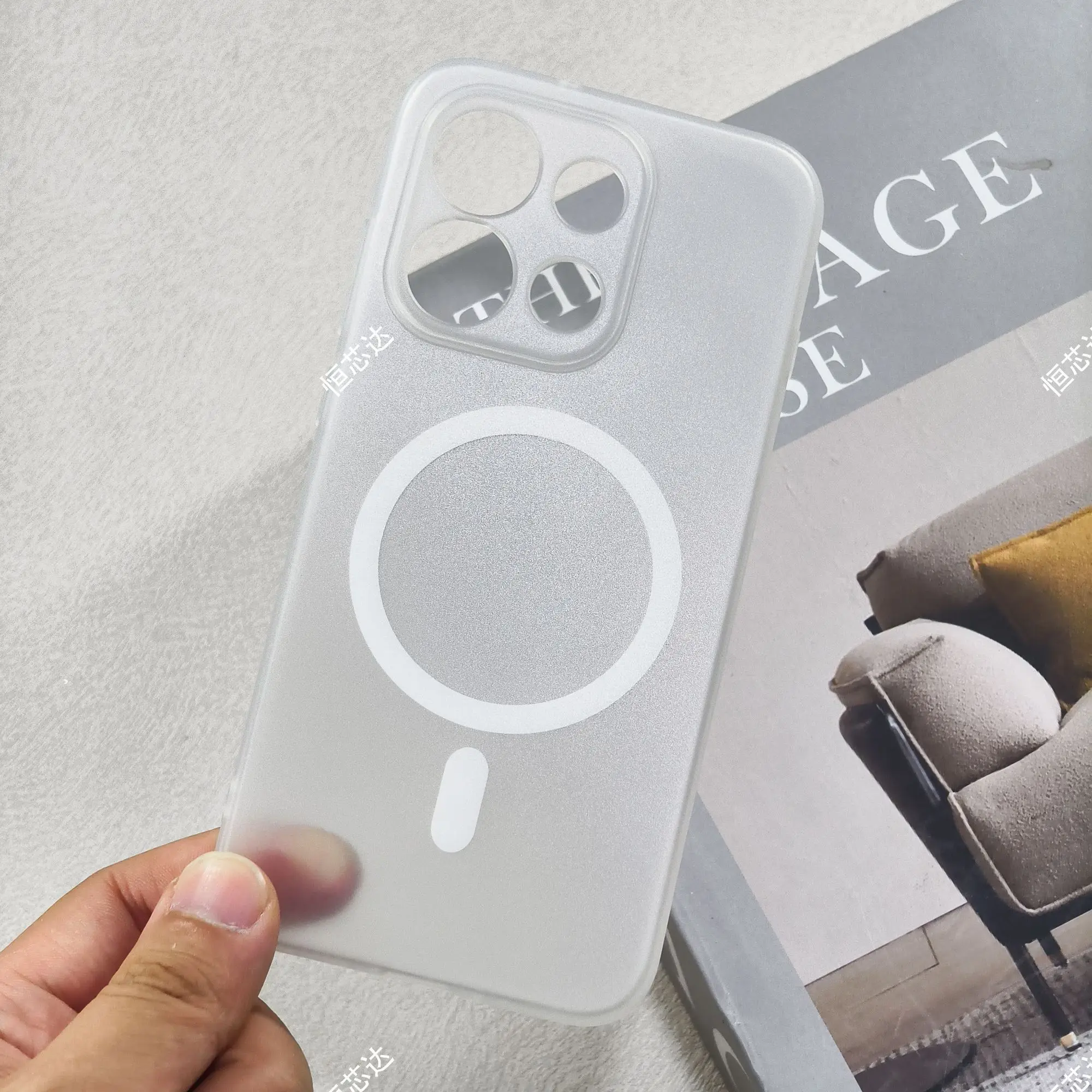 Clear TPU Magnetic Soft Phone Case - Shockproof Anti-Fall Cover