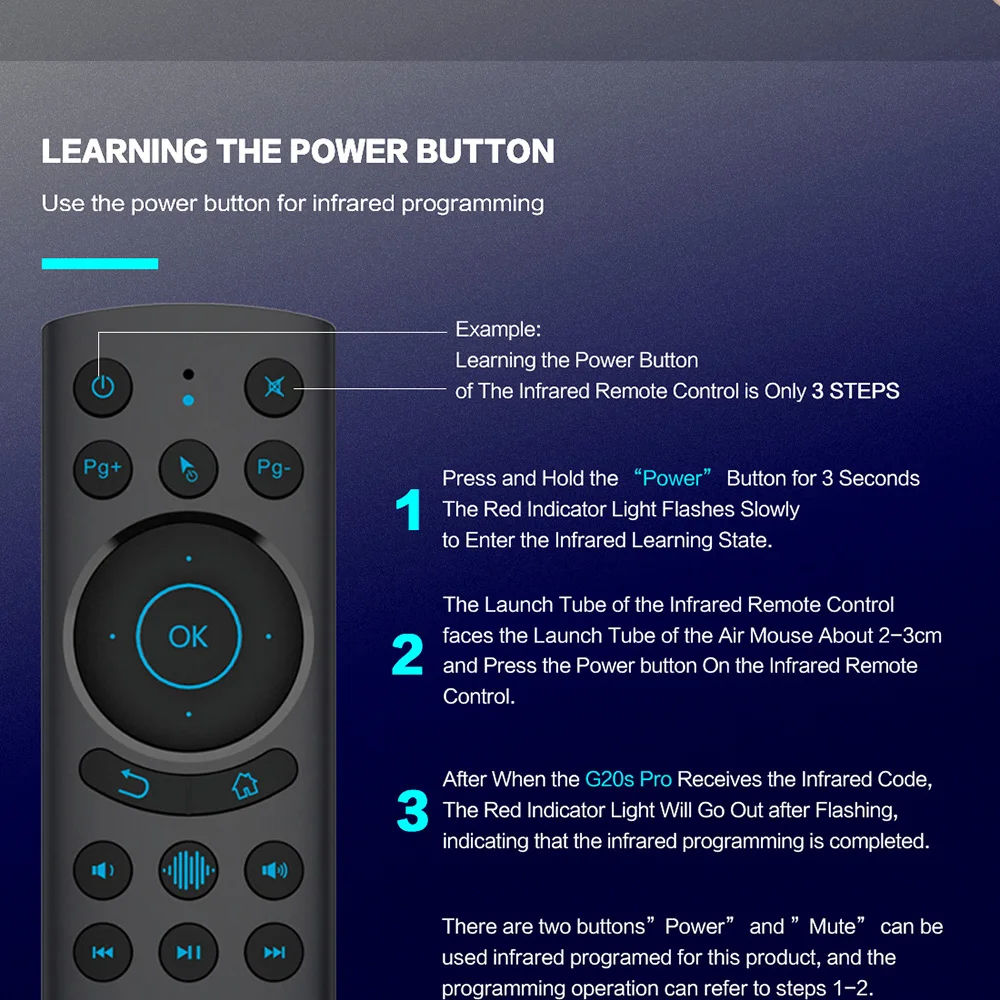 Enhanced Voice Remote Control with Air Mouse & Gyroscope