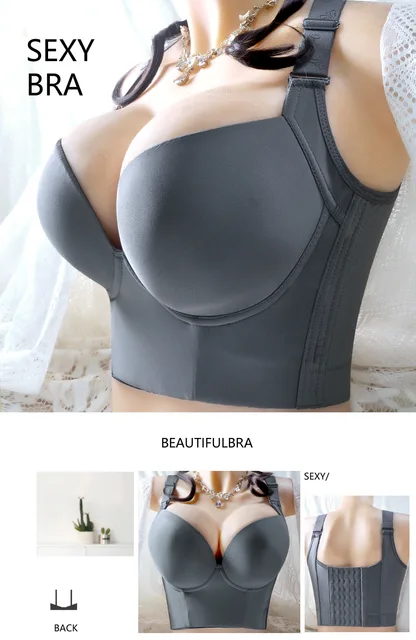 GUUDIA Back Smooth Out Shaper Bra Plus Size Wide Band Bras Shapewear Back  Fat Smooth Underwear Top Breast Shapers F Cup 3019 - AliExpress