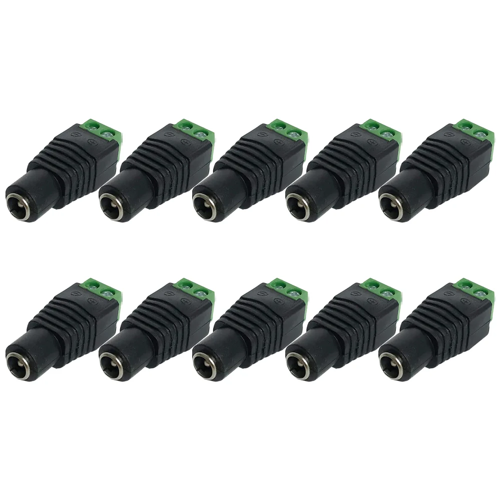 

Dependable Power Supply Solution 10pcs Female DC Connectors 5 5mm*2 1mm for LED Strip Light Stable Connection