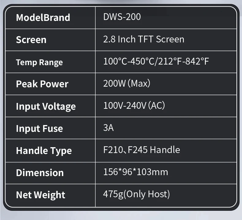 DWS-200 Welding Platform 200W C210/C245 Precision Welding Electronic Welding Too
