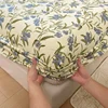 1PC Flower Printing Bed Sheet For Double Bed Adjustable  Elastic Band Wrap Around Mattress Cover Queen/king 매트리스커버 No Pillowcase 3