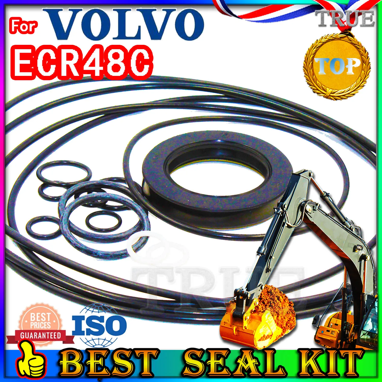 

For VOLVO ECR48C Oil Seal Repair Kit Boom Arm Bucket Excavator Hydraulic Cylinder type gearbox Mojing Fluoro rubber Main Wheel