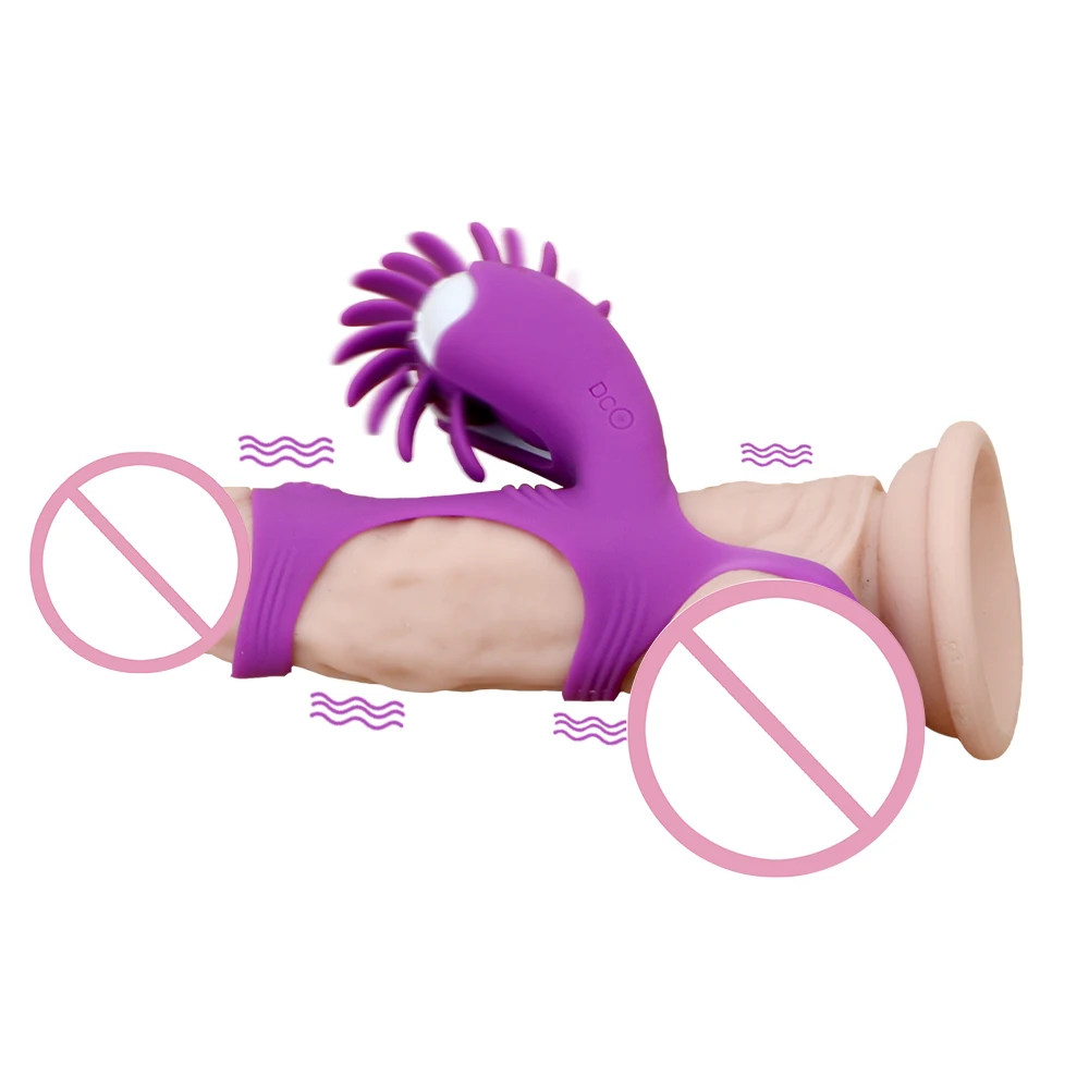 OLO кольцо для мужского пениса Вращающийся язык оральный секс - Цена: 750,49 руб.