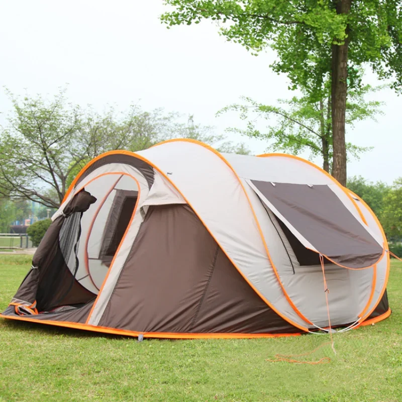 Outdoor 3-4 People Fully Automatic Quick Open Tent Folding Large Space Beach Tent Tente De Camping Pop Up