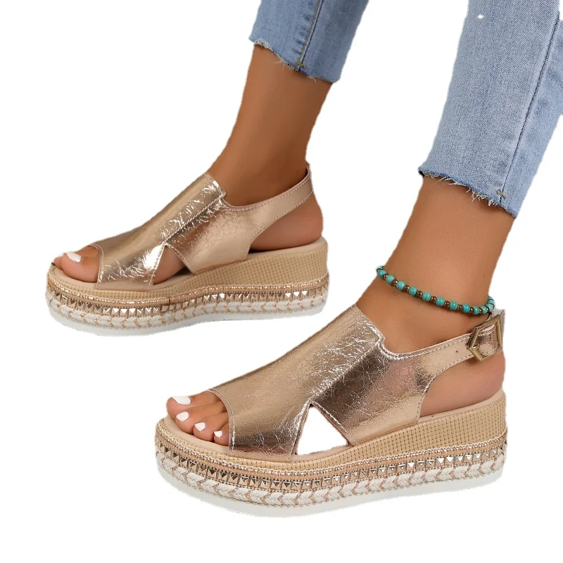 Women Sandals Wedge Sandals Comfortable Sandals Ladies Peep Toe Sandals