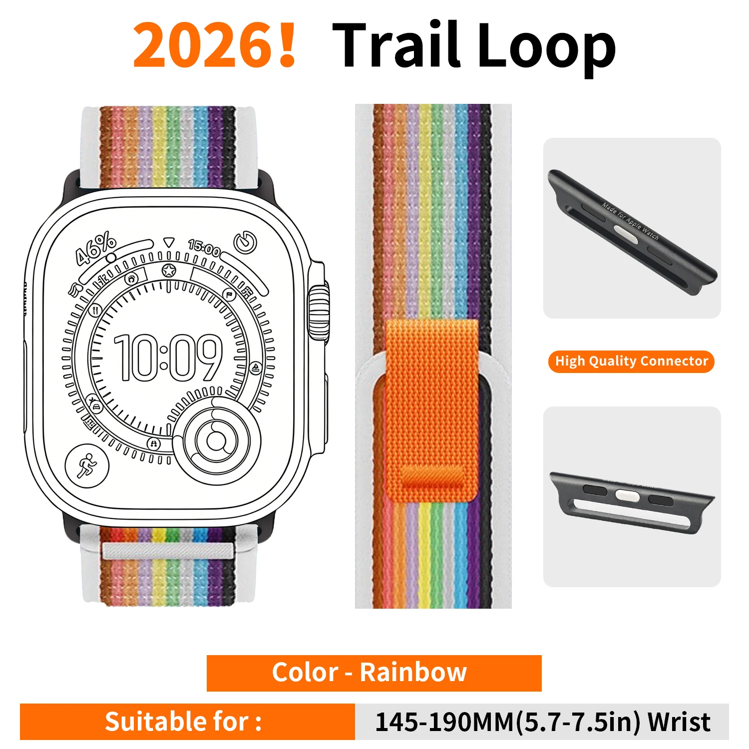 ตัวเลือกสินค้า สายนาฬิกาไนลอนคุณภาพสูง สำหรับ Apple Watch ทุกรุ่น