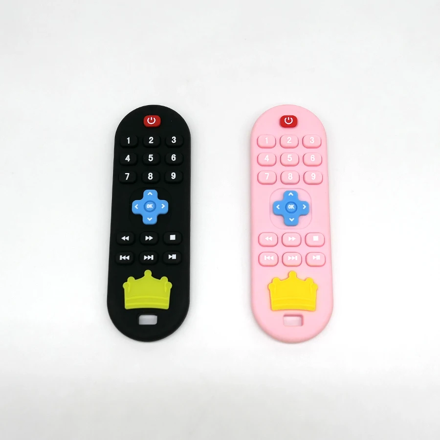 Children's Silicone Remote Control Teether Baby Oral Appetite Period Soothing Remote Control Teething Bite Gum Anti-Eating Toys