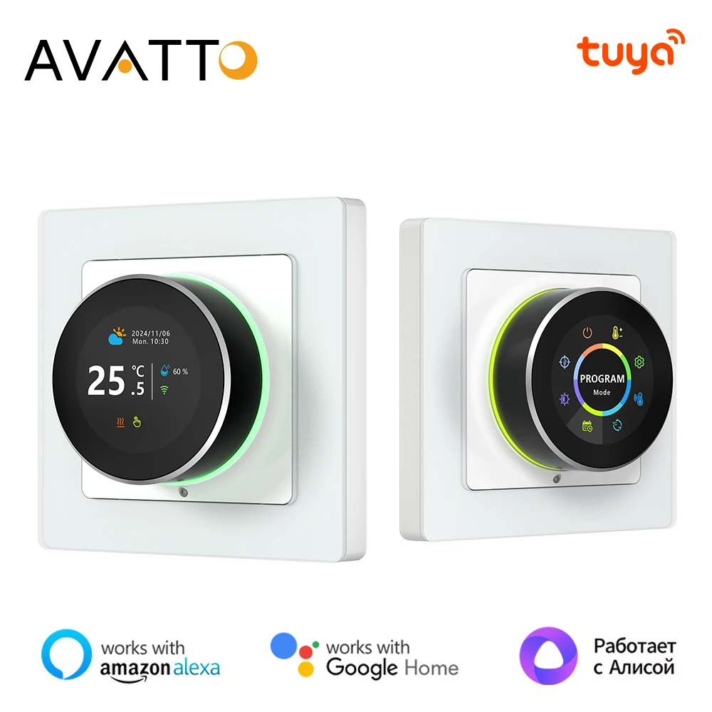 AVATTO Tuya WiFi สมาร์ทลูกบิดเทอร์โมคอนโทรลเลอร์อุณหภูมิสําหรับหม้อต้มแก๊สน้ําไฟฟ้าเครื่องทําความร้อนทํางานร่วมกับ Alexa Google Home 1