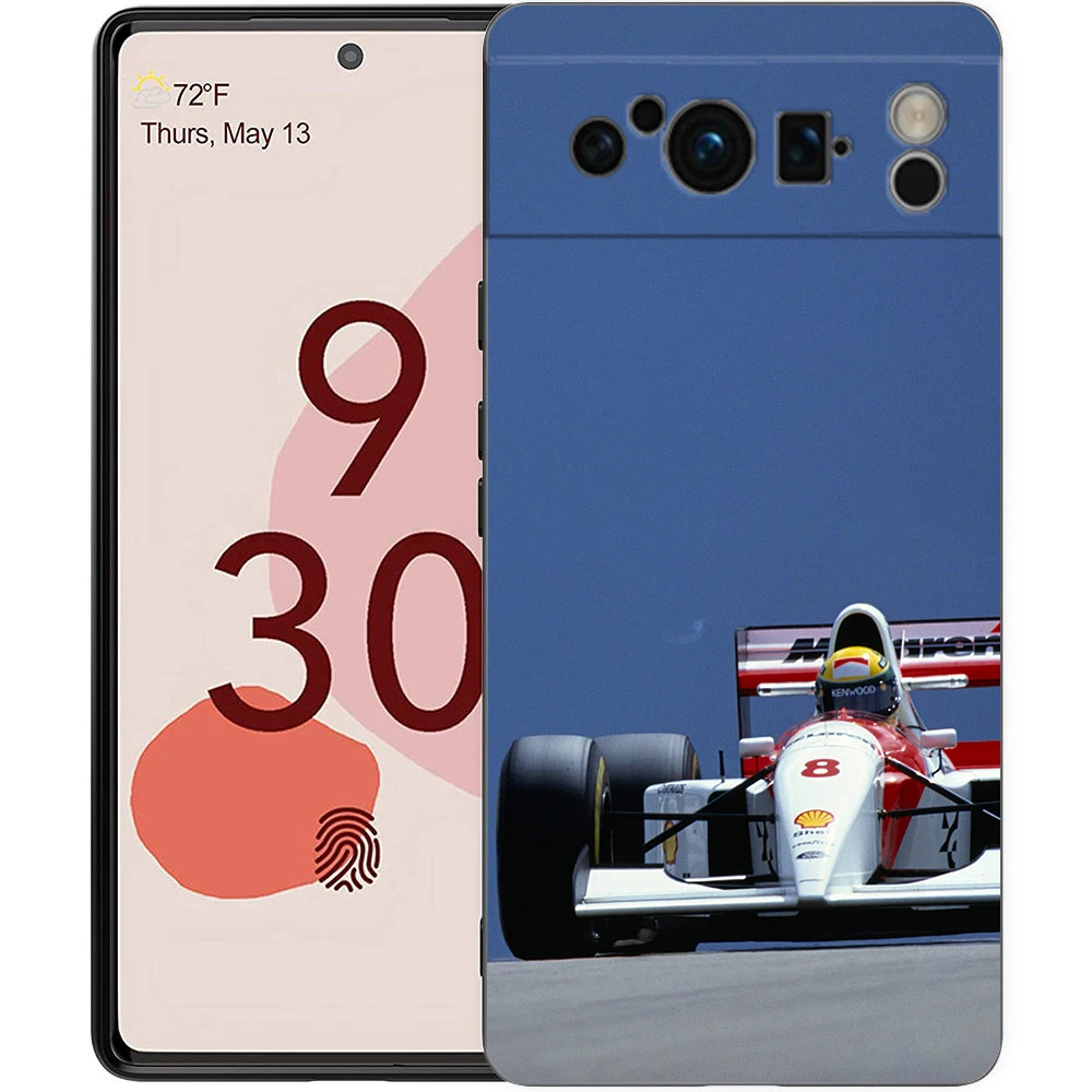 Ayrton Senna F1 Black Soft Shell Phone Case