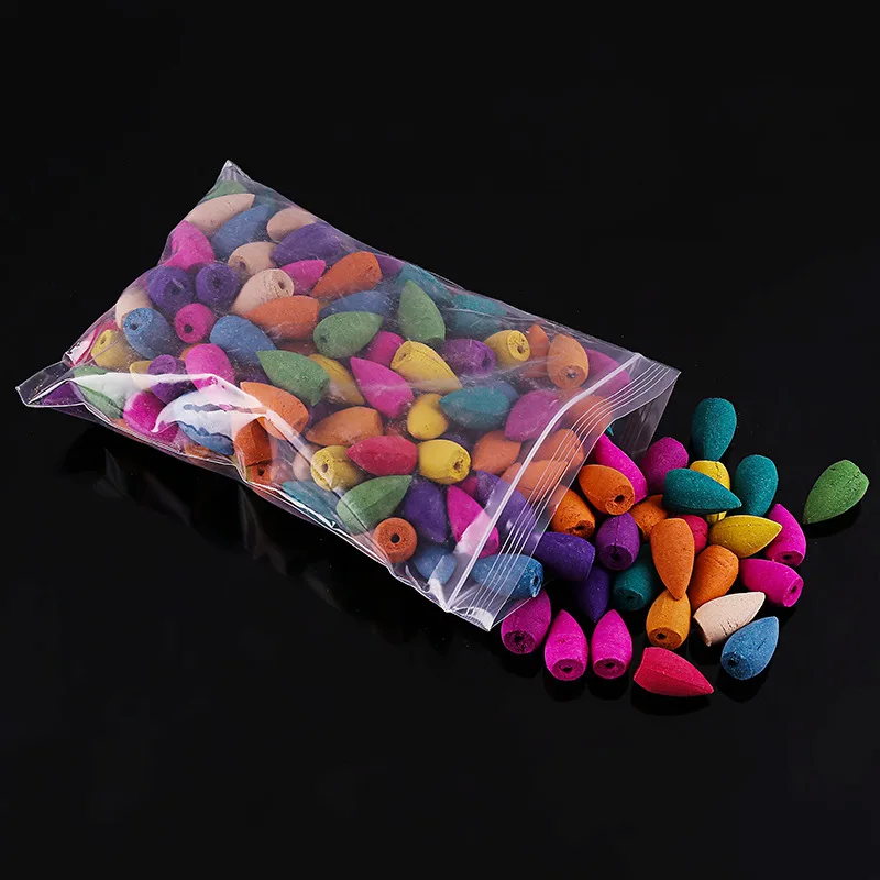MIX di Coni di incenso naturale con misto di aromi: gelsomino, sandalo, tè verde, limone, rosa, oceano 204 Saff8c52547914113b3b1077b7723eea5K