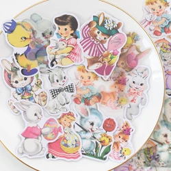 40 pcs/1lot kawaii Stationery Stickers Cartoon Animals Diary Planner junk journal Decorative Scrapbooking DIY Craft Stickers