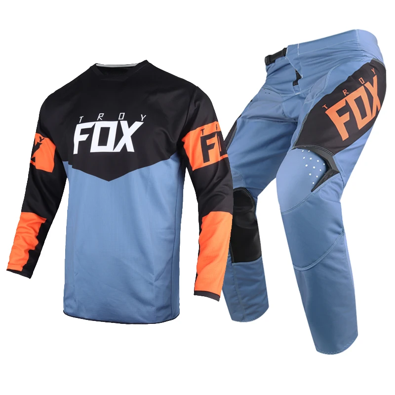 

180 Revn Jersey Pants Motocross Combo Outfit BMX DH Dirt Bike Suit Mountain Bicycle Offroad Racing Gear Set For Men