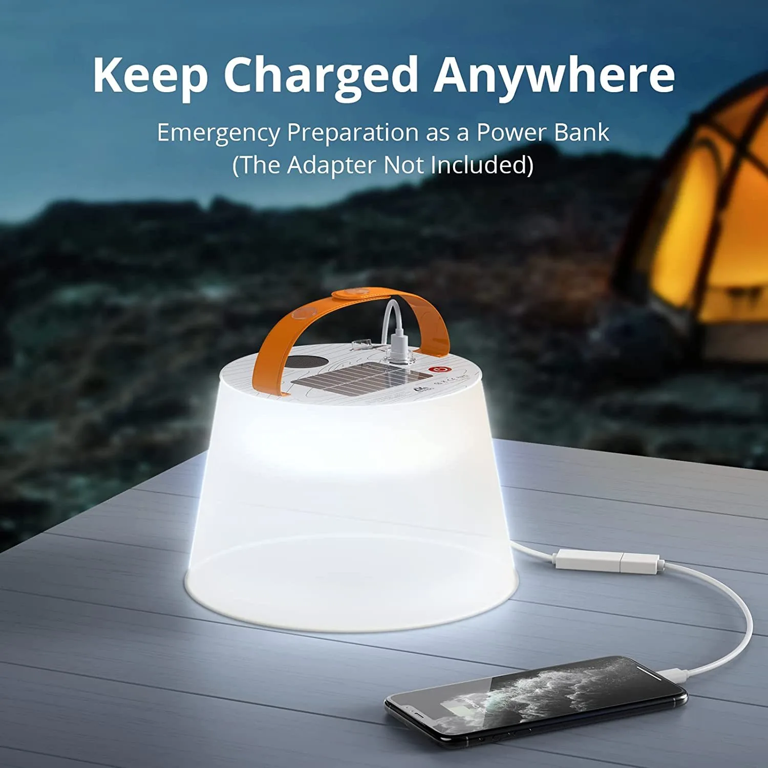 

ZTARX Outdoor Camping Light Collapsible Camping Lamp Rechargeable Solar Lantern With Bluetooth Speaker Hiking Camping Equipment