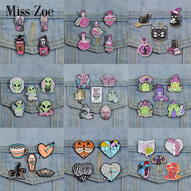 50 Broches Esmaltados De Dibujos Animados | Pin De Solapa Para Ropa, Mochilas, Bolsos | Diseños Divertidos Y Coloridos