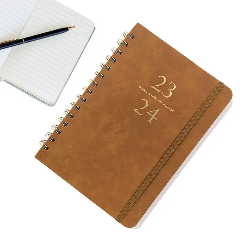 

Weekly And Monthly Planner Portable Small Spiral Notebook Coil Diary Books Organizer Notebook Planner 2024 Pocket Journal