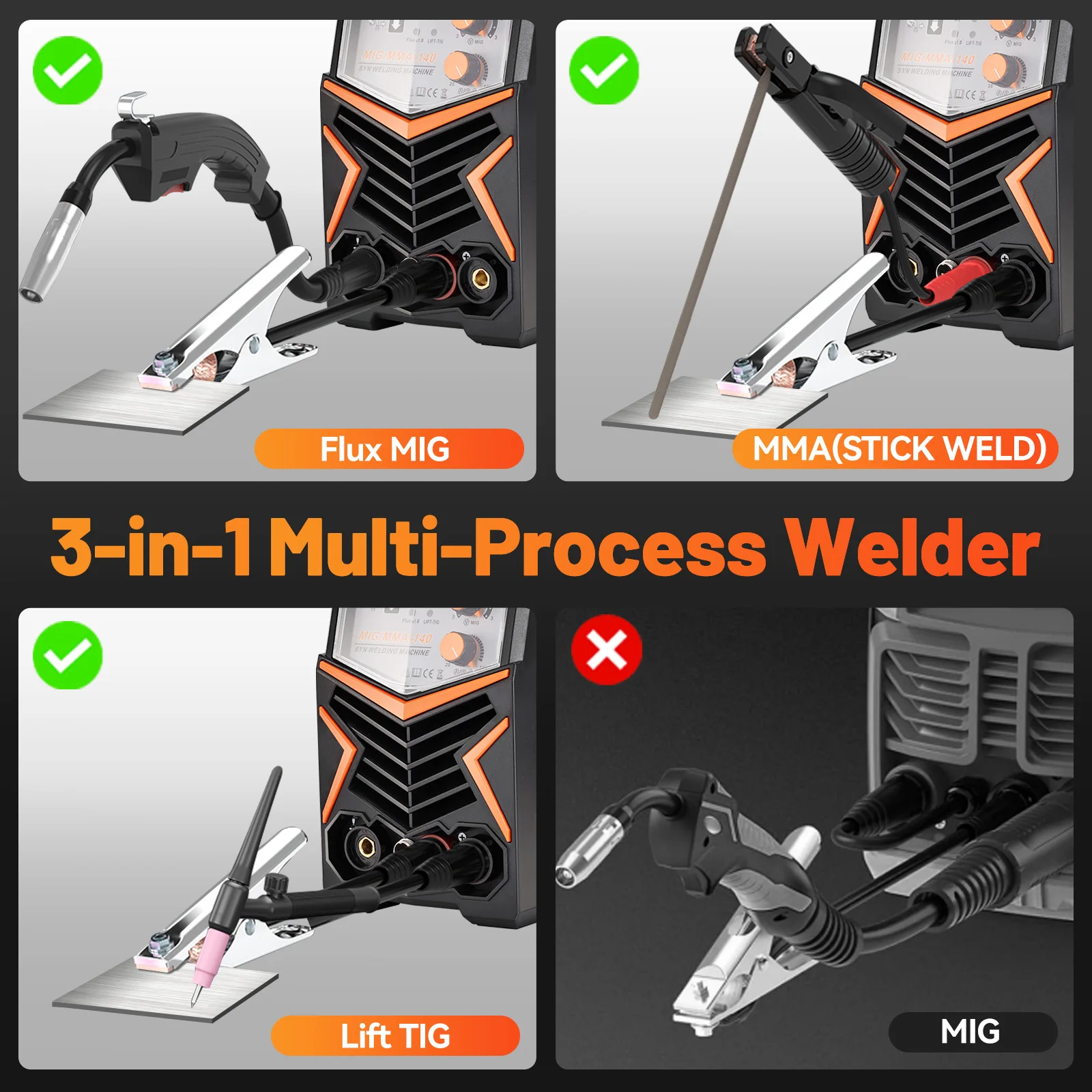 MMA-140 Inverter Arc Electric Welding Machine 220V MMA Welder for DIY Welding Working and Electric Working With Tools Storage Bo
